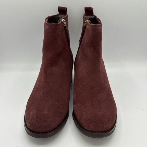Cole Haan Addie Block Heel Bootie, Dark Garnet Maroon, Size 8B New - Picture 3 of 9